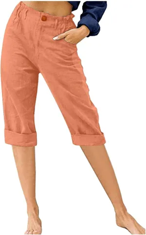 ZDRZK Summer Shorts for Women 2024 Knee Length High Waisted Bermuda Shorts Pockets Plus Size Business Dressy Casual Shorts