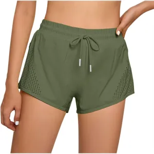 ZDRZK Summer Shorts for Women Lightweight Running Workout Shorts High Elastic Waisted Drawstring Dressy Casual Shorts