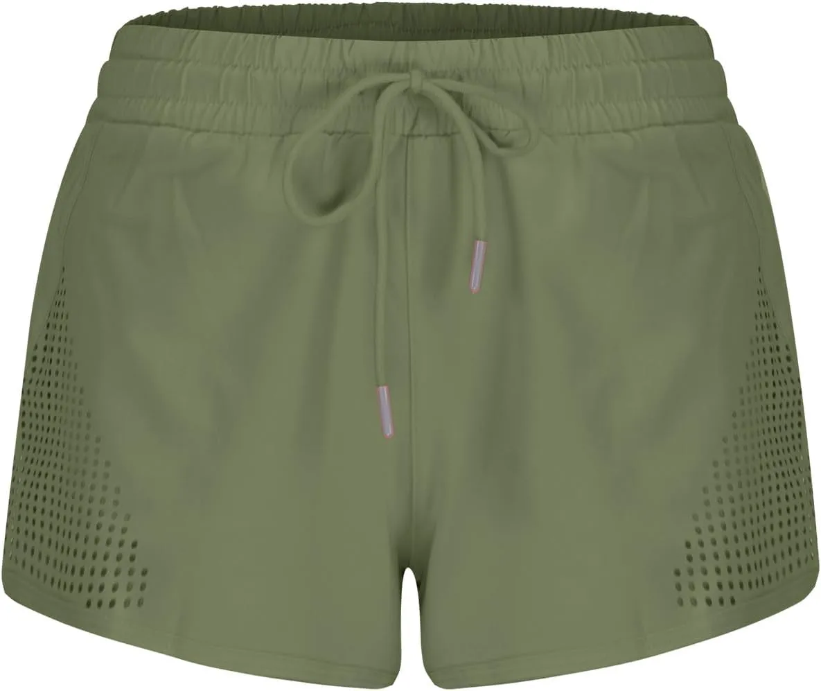ZDRZK Summer Shorts for Women Lightweight Running Workout Shorts High Elastic Waisted Drawstring Dressy Casual Shorts