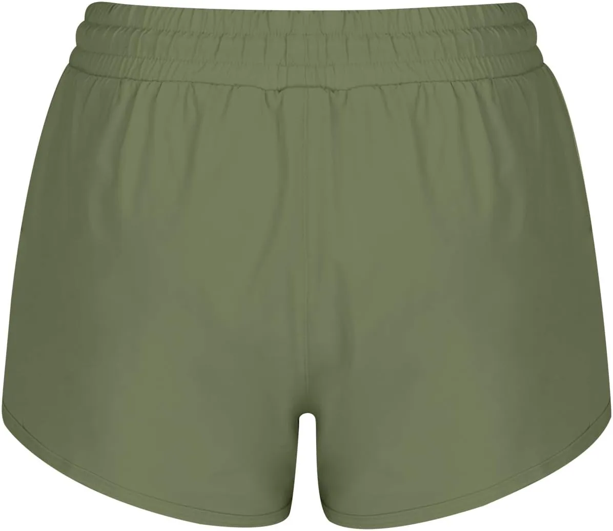 ZDRZK Summer Shorts for Women Lightweight Running Workout Shorts High Elastic Waisted Drawstring Dressy Casual Shorts
